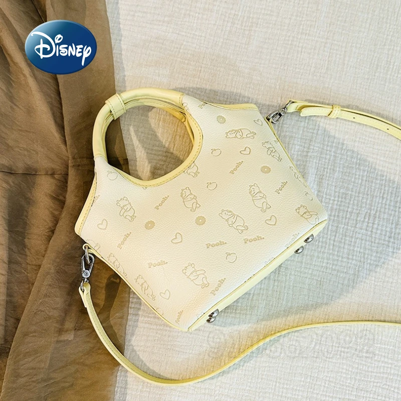 Disney New Mini Women's Handbag Winnie The Pooh Cartoon Cute Mini Women's Shoulder Crossbody Bag Fashion Casual Women's Bag