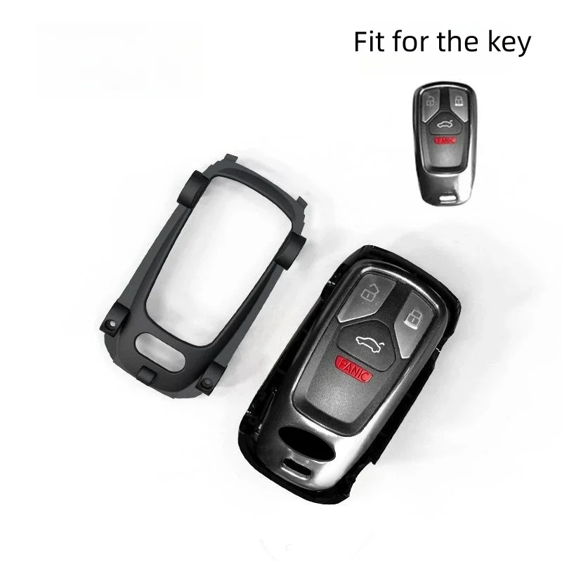 For Audi Q5 Key Cover A4 A5 A4L S4 S5 Q3 Q7 TT Key Cover Car Model Key Protective Case Gift Car Key Pack Buckle Accessories