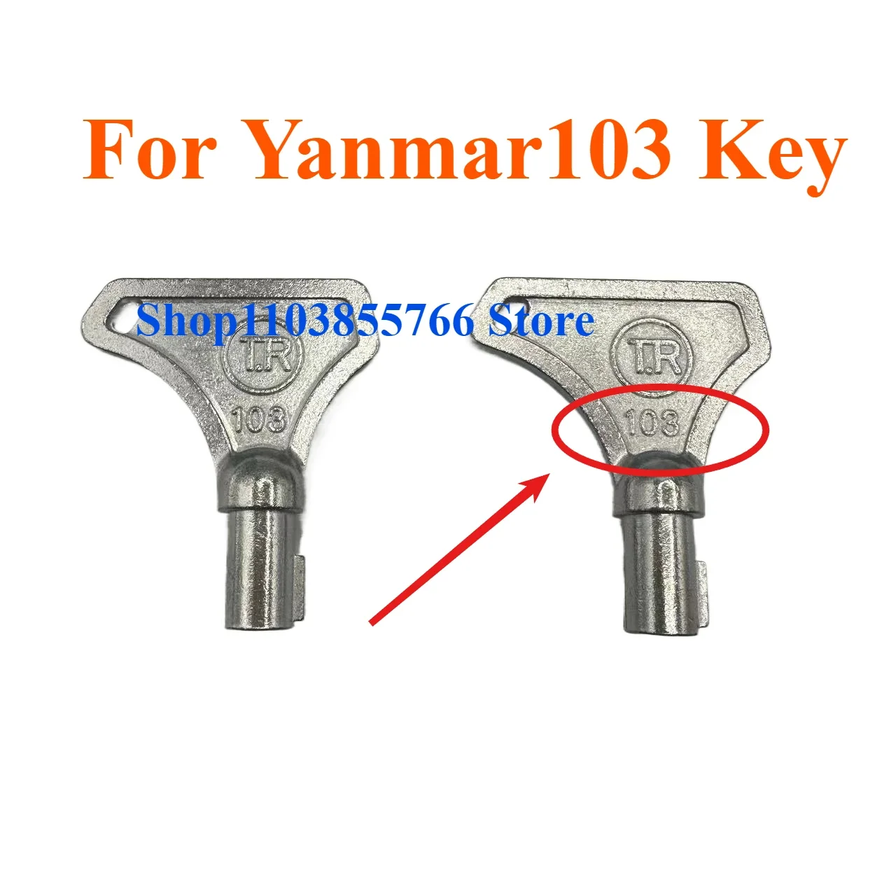 2PCS/1PC 123482-91291  Ignition Key For Yanmar Marine 103 Keys