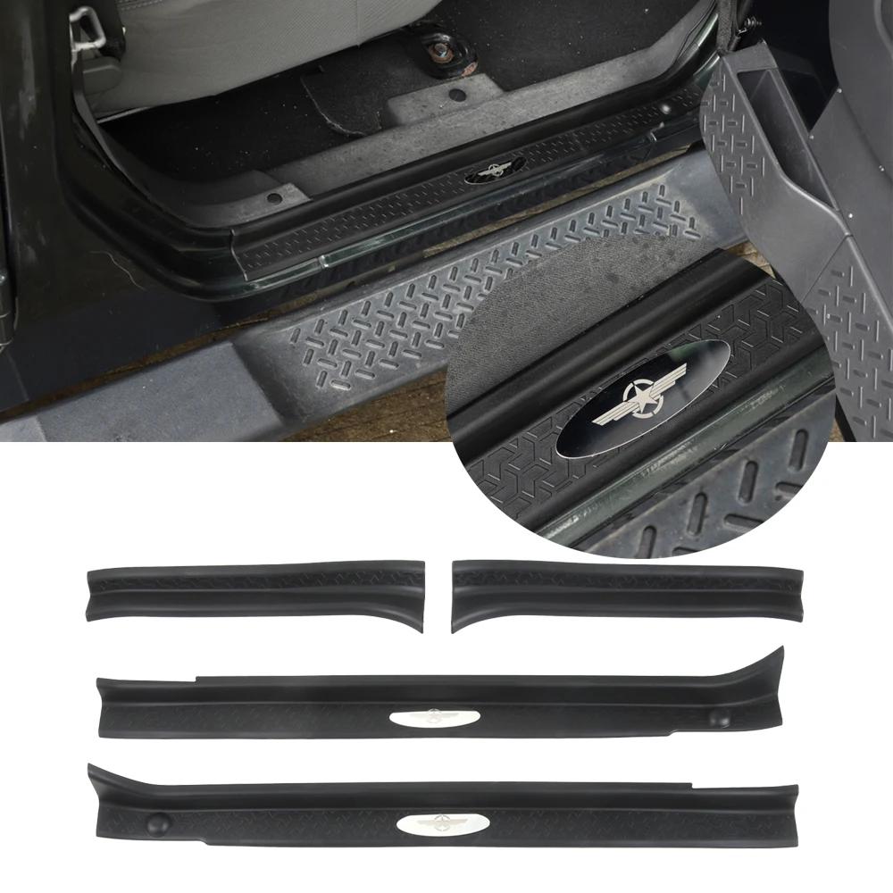 

Car Door Pedal Sill Scuff Plate for Jeep Wrangler JK 2007-2017 4-Door Threshold Entry Pedal Guard Protector Cover Accessories