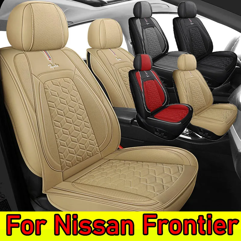 

Чехол на автомобильное сиденье Nissan Frontier, высококачественный мягкий чехол из искусственной кожи, водонепроницаемый, износостойкий, полный комплект