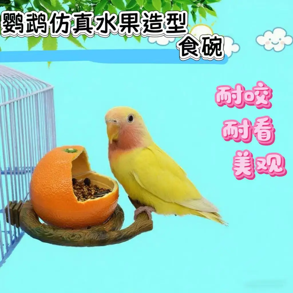 

Parrot Feeding Box Anti Spill Plastic Bird Feeder Food Trough Bird Supplies Birdcage Food Cup Parrot Accessories