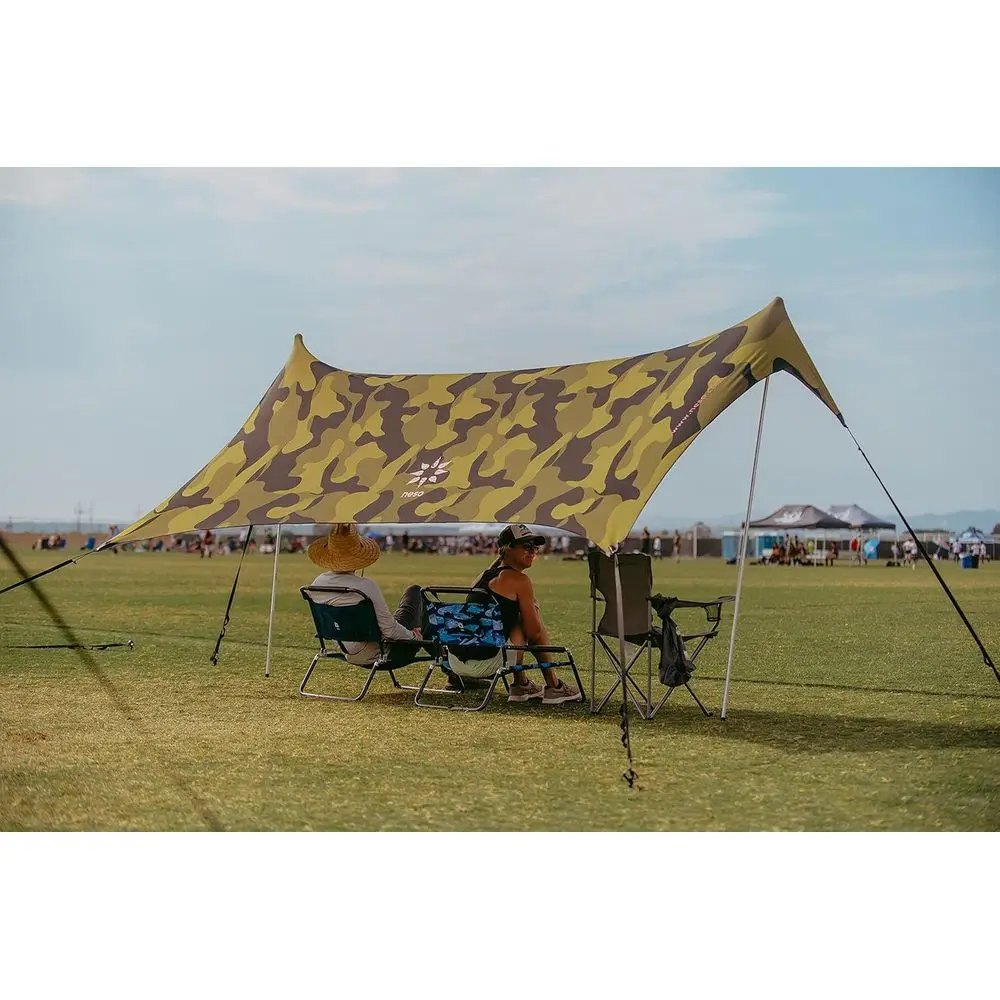 

Легкий портативный тент от солнца - усиленная палатка для активного отдыха на природе - защита от УФ-излучения UPF 50+, высота 2,1 м, размеры 3,4 м x 1,4 м