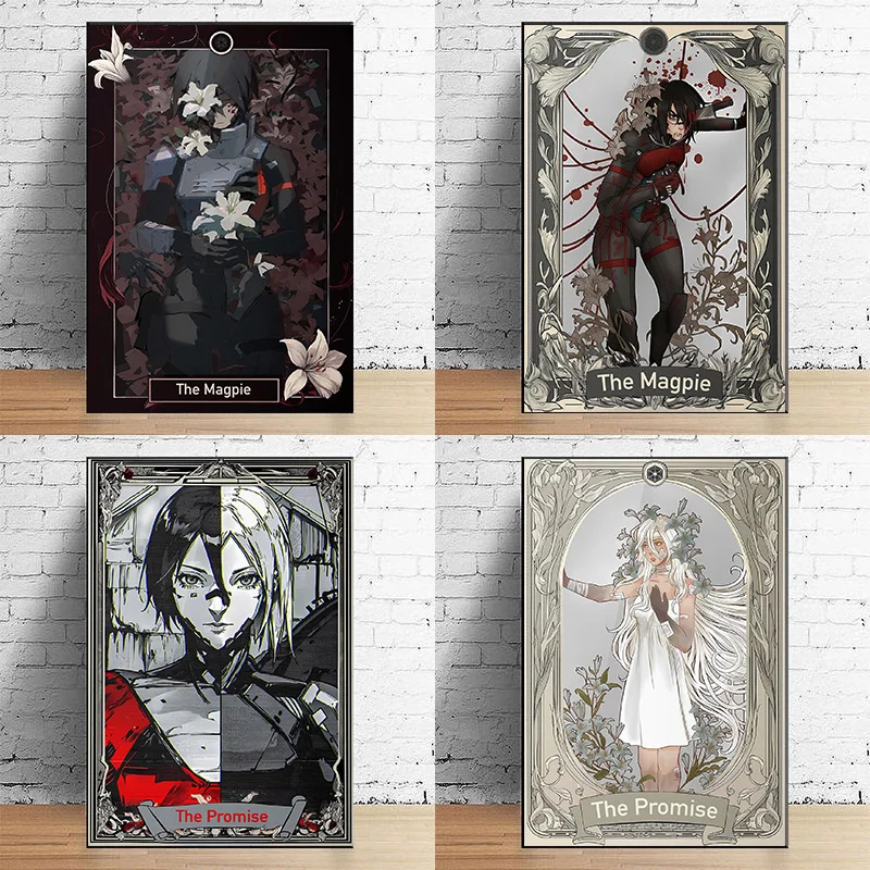 Signalis-Póster de personajes de videojuegos de terror, Tarot, imágenes artísticas de pared impresas, pintura en lienzo, decoración del hogar para sala de estar y dormitorio
