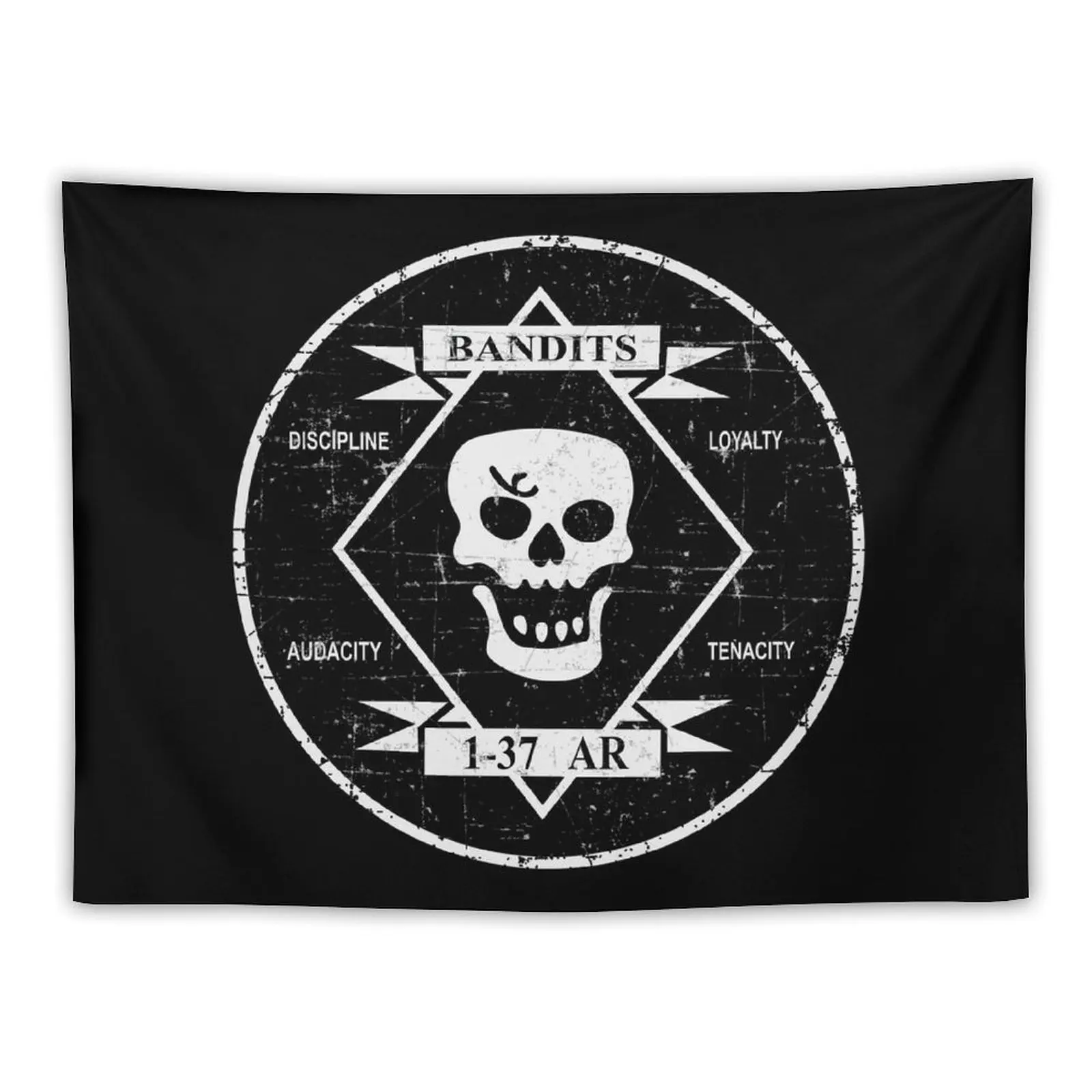 

US Army - The 'Bandits - 1st Battalion - 37th Armor Regiment Grunge Style Tapestry House Decoration Kawaii Room Decor Tapestry