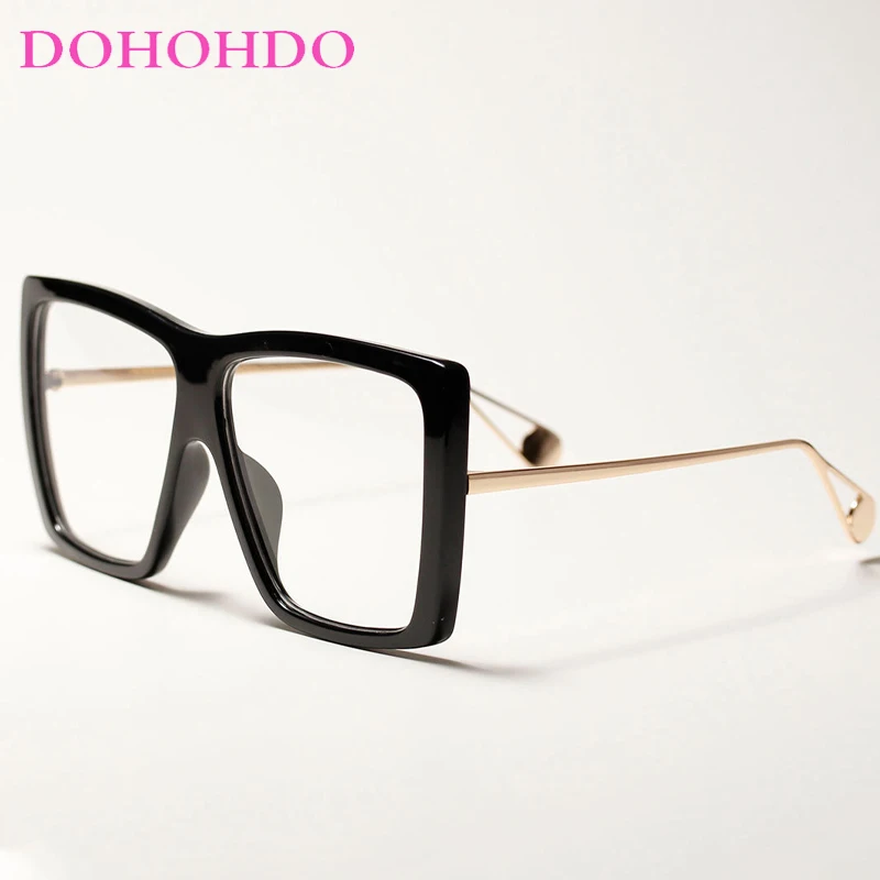 

DOHOHDO Oversized Square Men's Glasses Frame 2024 Women's Fashion Candy Color Eyewear Trendy Ins Popular Brand Design Eyeglasses