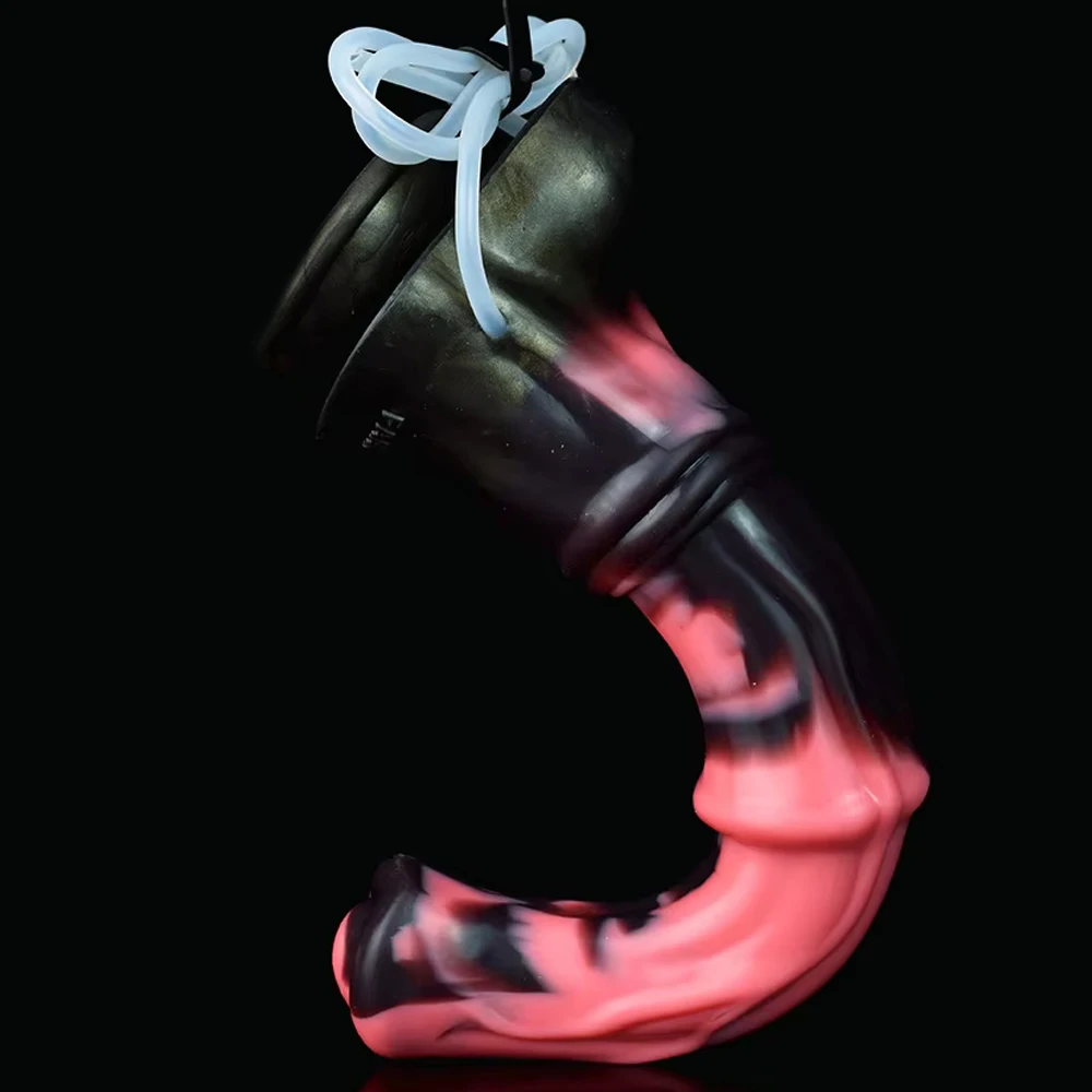 YOCY Squirting Horse Dildo Liquid SILICONE Animal Horse Penis Suction Cup Anal Dildos Ship From US