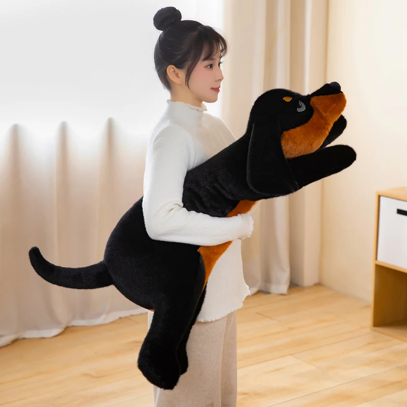 60-100cm Simulated Black White Dog Spotted Dog Plush Toy Lifelike Dalmatian Plush Doll Soft Stuffed Animal Birthday Gift
