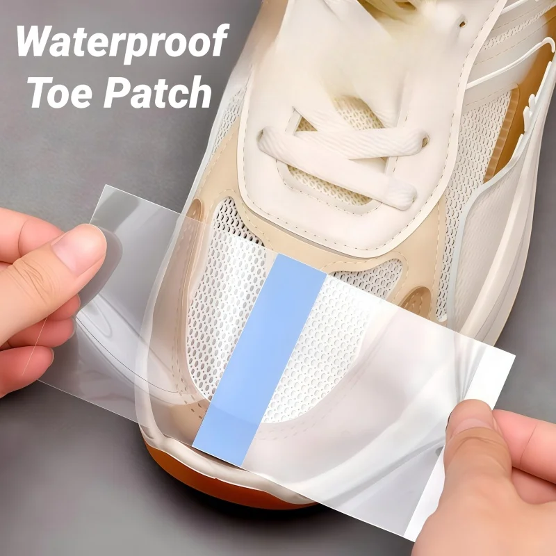 Shoe Toe Rain Stickers Clear Film Wear Resistant Waterproof Dirt Stain Removal Shoe Head Protector Portable Footwear