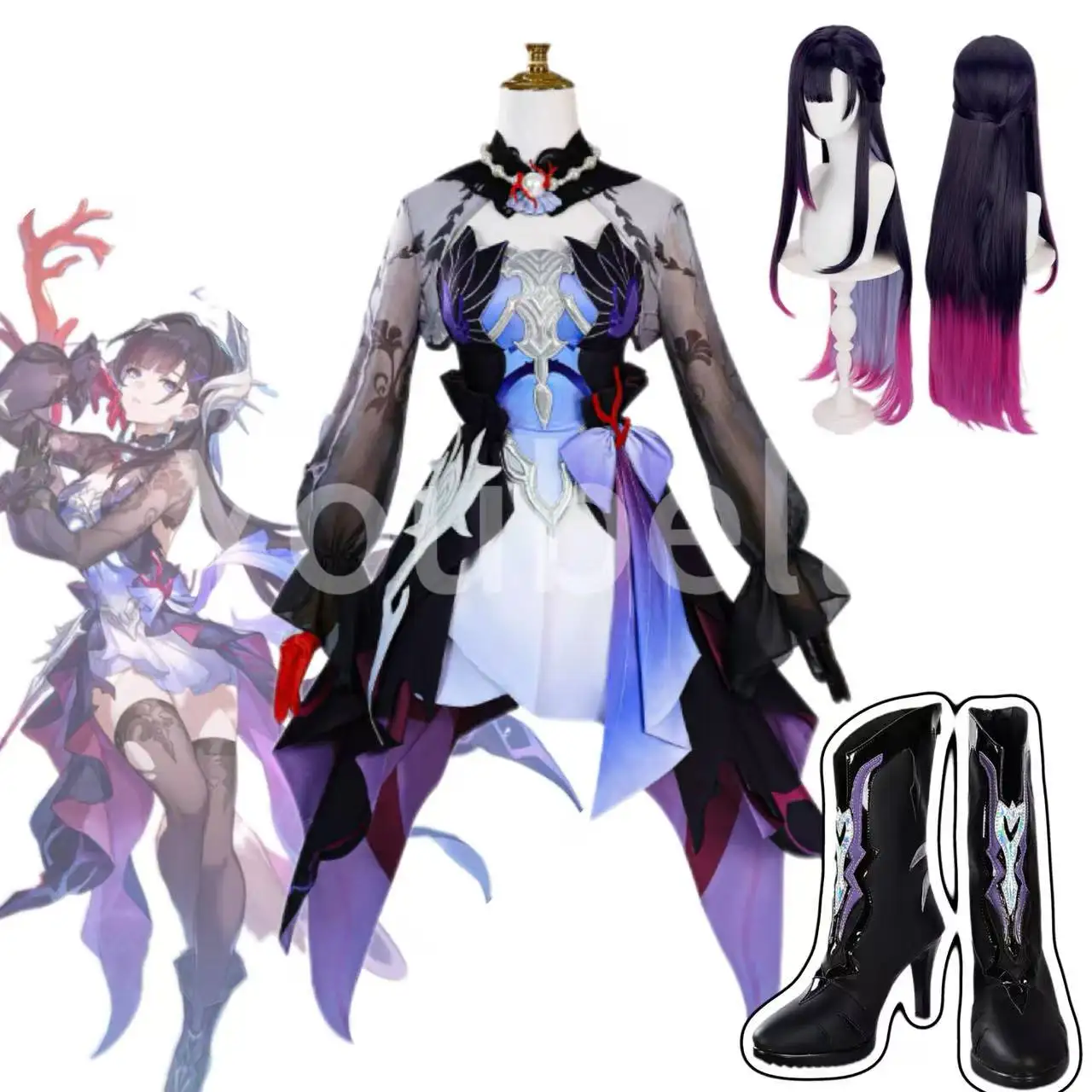 

Cosplay Costumes and Wigs for Hysilens from Game Honkai Star Rail Includes Role-Playing Uniforms for Halloween Events