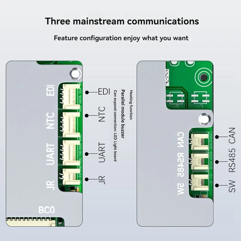 Smart Lithium Battery Protection Board 80A 17S Battery Protection With BT For Ternary Lithium Battery