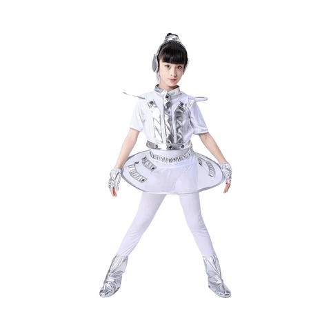 Future Style Alien Cosplay Costume Space Stage Halloween Space Astronaut Costume Dress Up Show Time Clothing