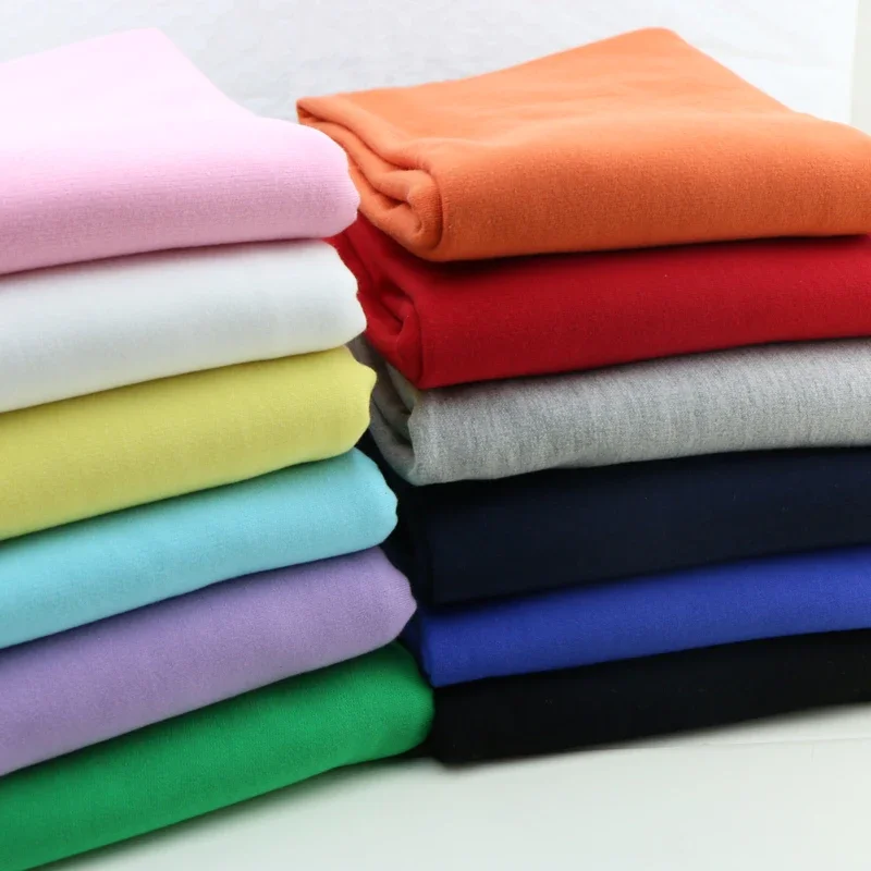 Pure Cotton Knitted French Terry Fabric Solid Thick For Sweater Hoodies Sportswear Pants DIY Handcrafts Patchwork 50X185CM Telas