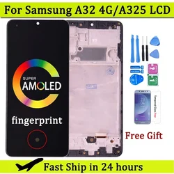 Tela táctil amoled super do lcd para samsung a32 4g a325 a325f sm-a325f/ds