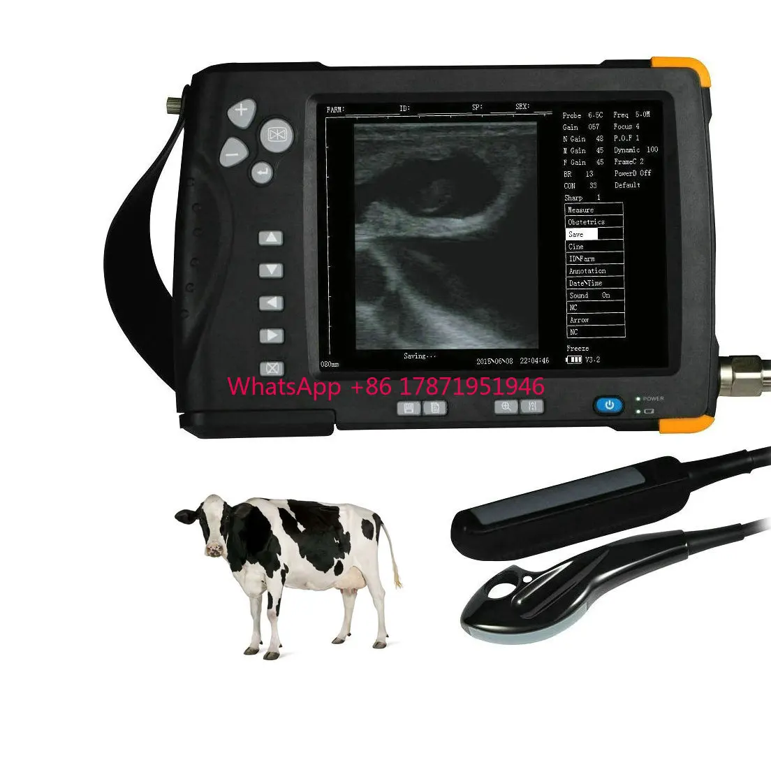 

7 Inch Water proof animal portable dog sheep goat cow cattle veterinary ultrasound scanner vet