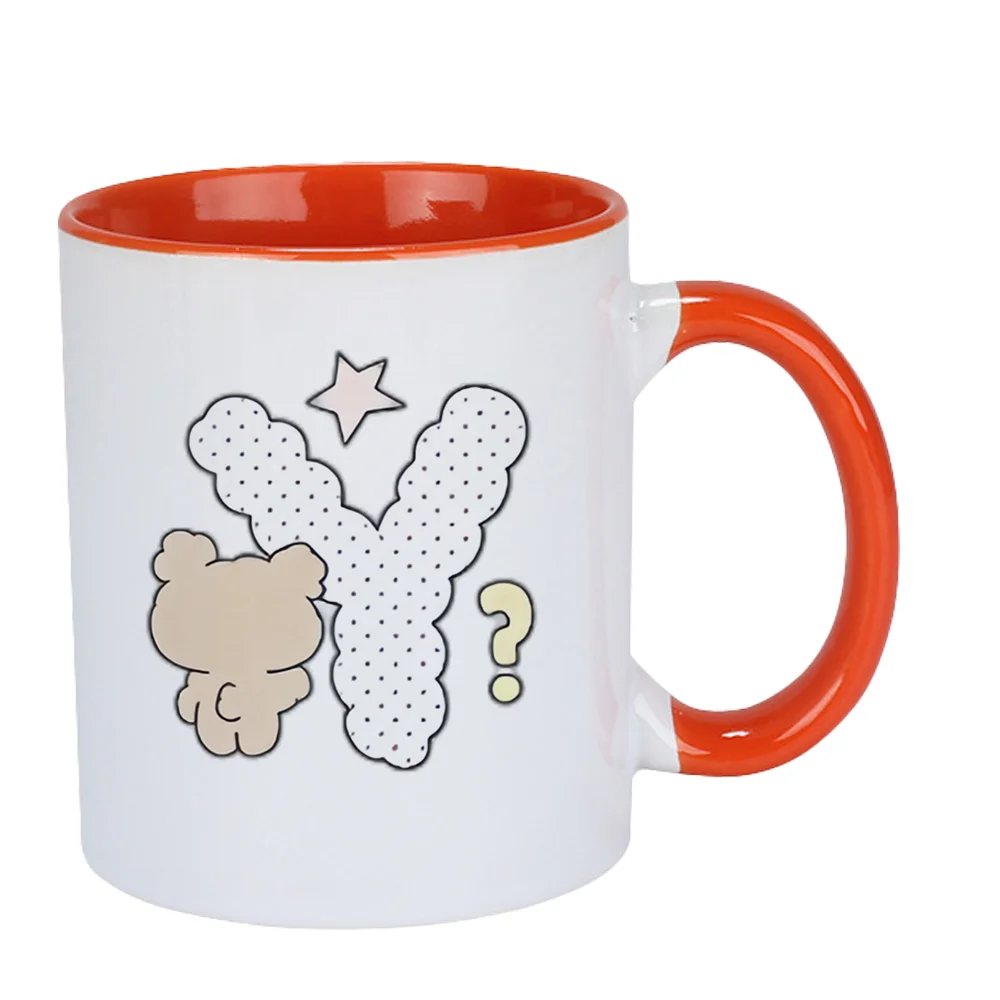 11oz Ceramic Coffee Mug with Cute Bear and Star Cloud Pattern Tableware for Home Party Birthday Holiday Present Christmas Campin