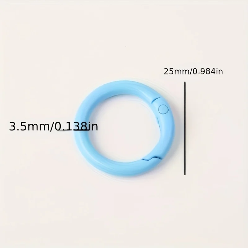 100pcs Colorful 25mm round Spring O-Ring for Jewelry-Making Keychains Wholesale Wallet & Handbag Accessories DIY Handicrafts view 5