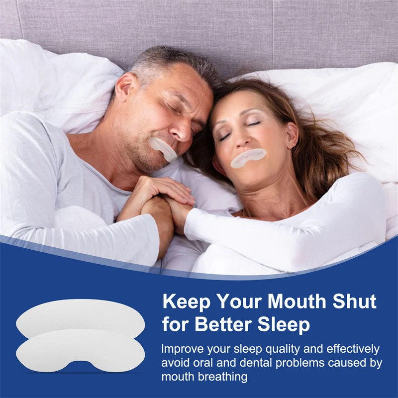 90Pcs Lip-shaped Anti-snoring Closed Mouth Tape Patch Improved Night Time Sleeping Better Nose Breathing Strips