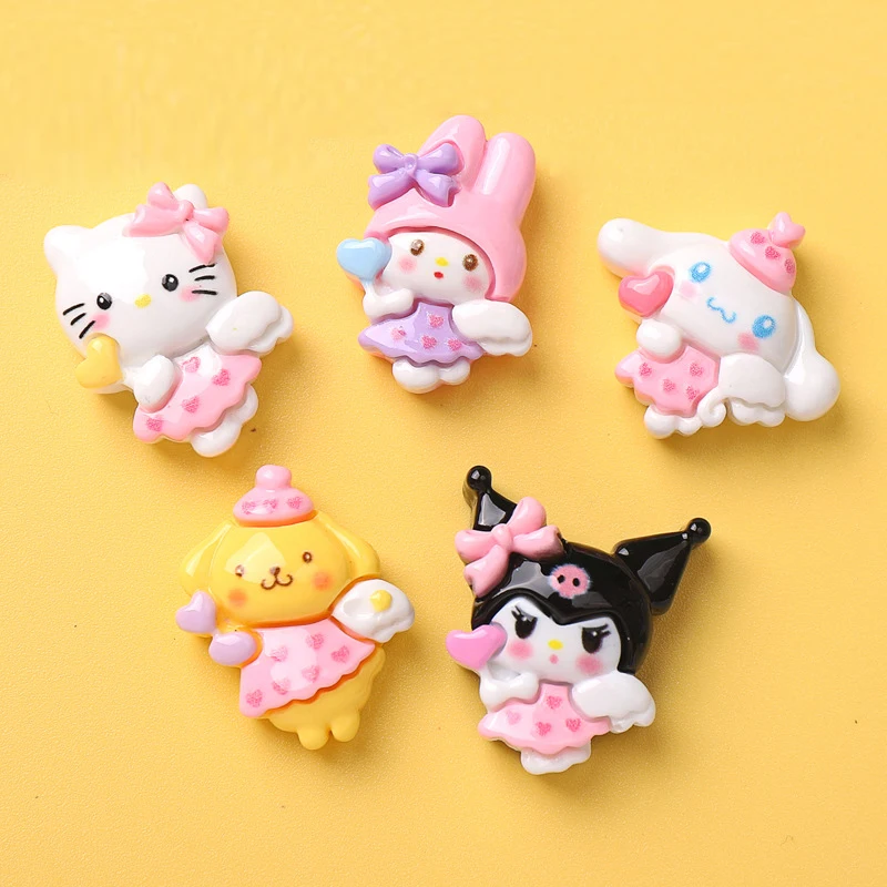 10 Pcs New Mini Kawaii Cartoon Animal Kitten Puppy Rabbit Series Resin Scrapbook Diy Jewelry Children Gift Hairpin Accessories