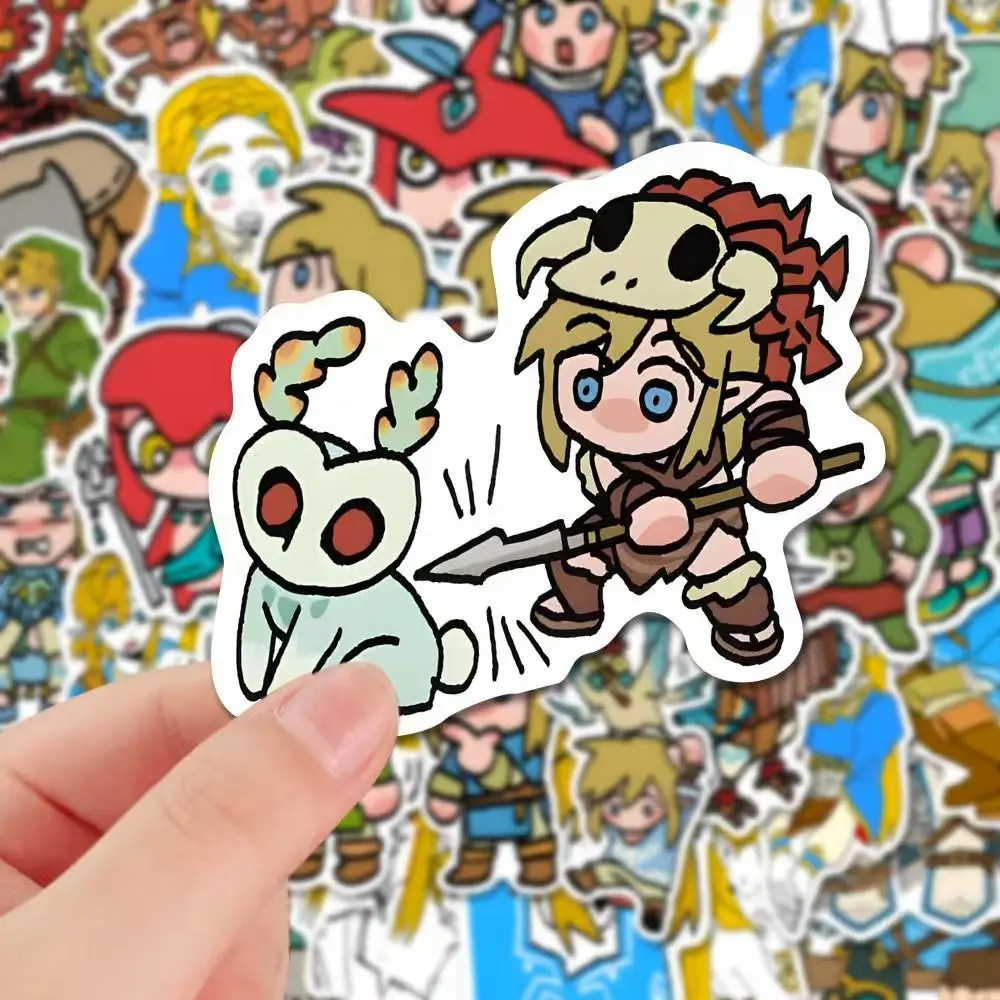 La leyenda de Zelda pegatina de Graffiti de dibujos animados Anime lindo cuaderno funda de teléfono ordenador DIY decoración pegatina impermeable regalo para niños