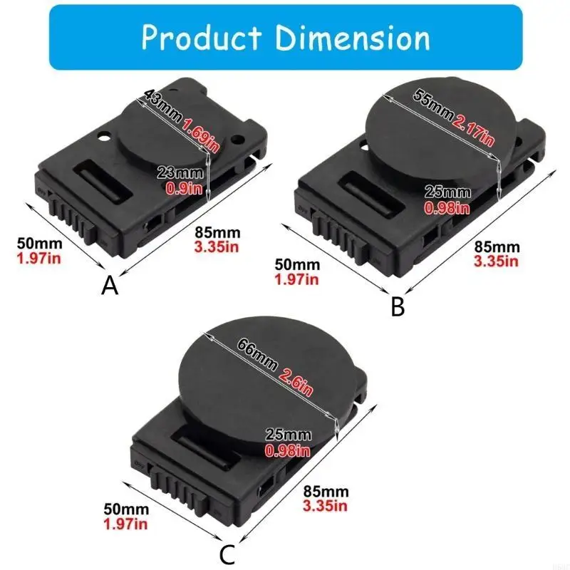 H58C Heavy Duty Belt Clip Holder For Outdoor Activity Tool Carrying
