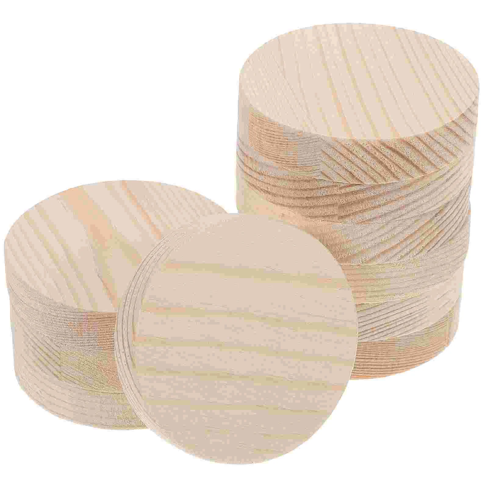 

10 PCS Wooden Circle Child Ornaments for Kids Paint Canvases Painting Bamboo Bookmark Making Kit Slices