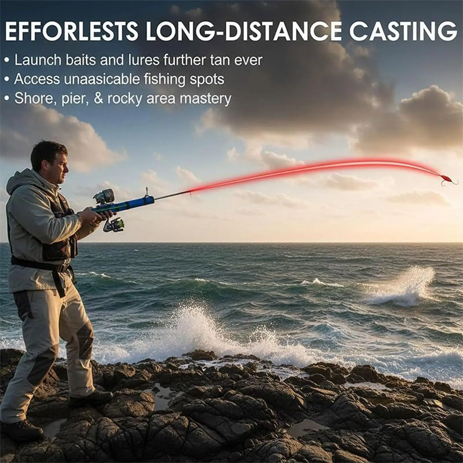 

Телескопическая удочка, рогатка, удочка, удочка для морской рыбалки для офшорного серфинга, береговое озеро, река, уличная пресноводная удочка