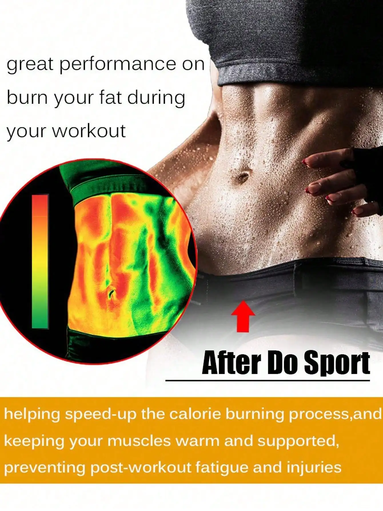 حزام تشكيل الخصر للنساء مع خطاف وعين وسحاب وتعزيز لشد الخصر والبطن - خصر اللياقة البدنية