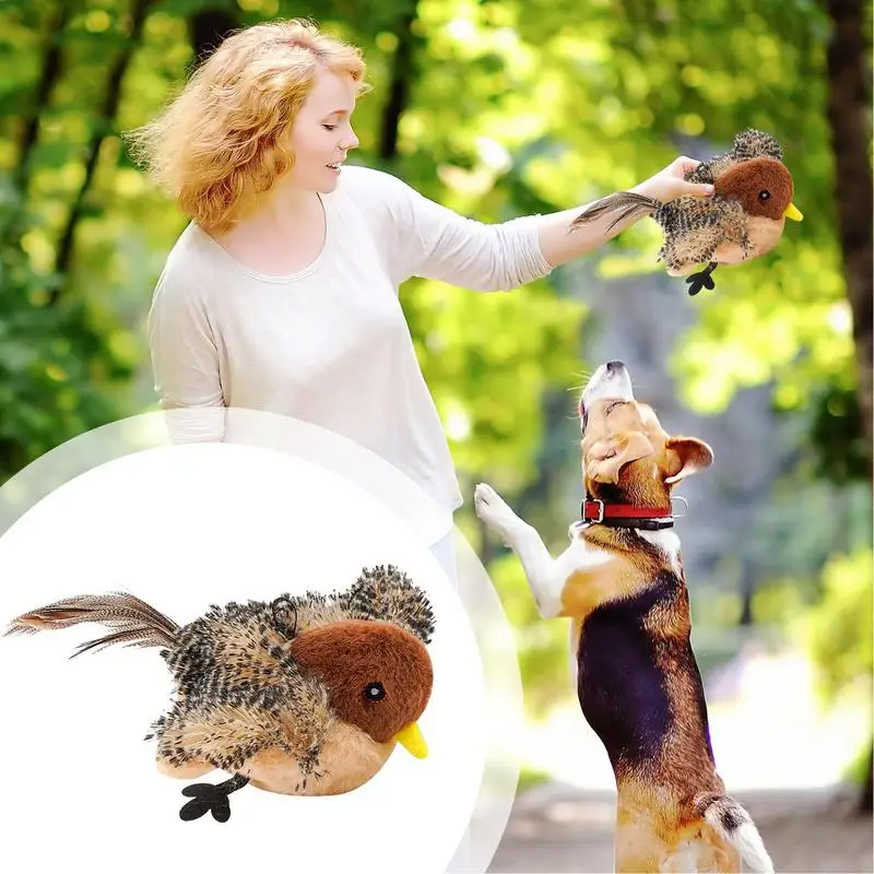 

Chirping Bird Cat Toy Rechargeable Pet Cat Interactive Plush Toy Flapping Bird Toy Stimulate Hunting Instincts Remote Control