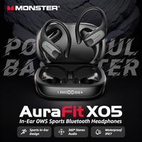Monster AuraFit X05 In-Ear OWS Bluetooth Earphones Air Conduction Sports Wireless Headphone IPX7 Waterproof Bluetooth Ear Hook