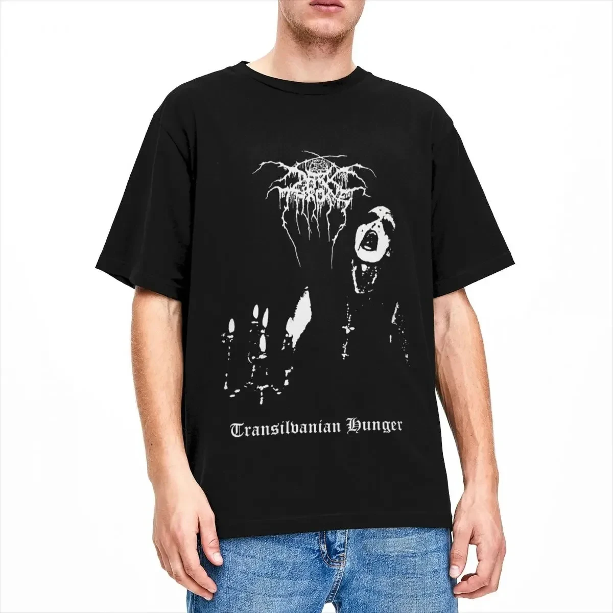 Men Women T Shirt Darkthrone Transilvanian Hunger Vintage Pure Cotton Norwegian Black Metal Band T Shirt Large Size Tshirt