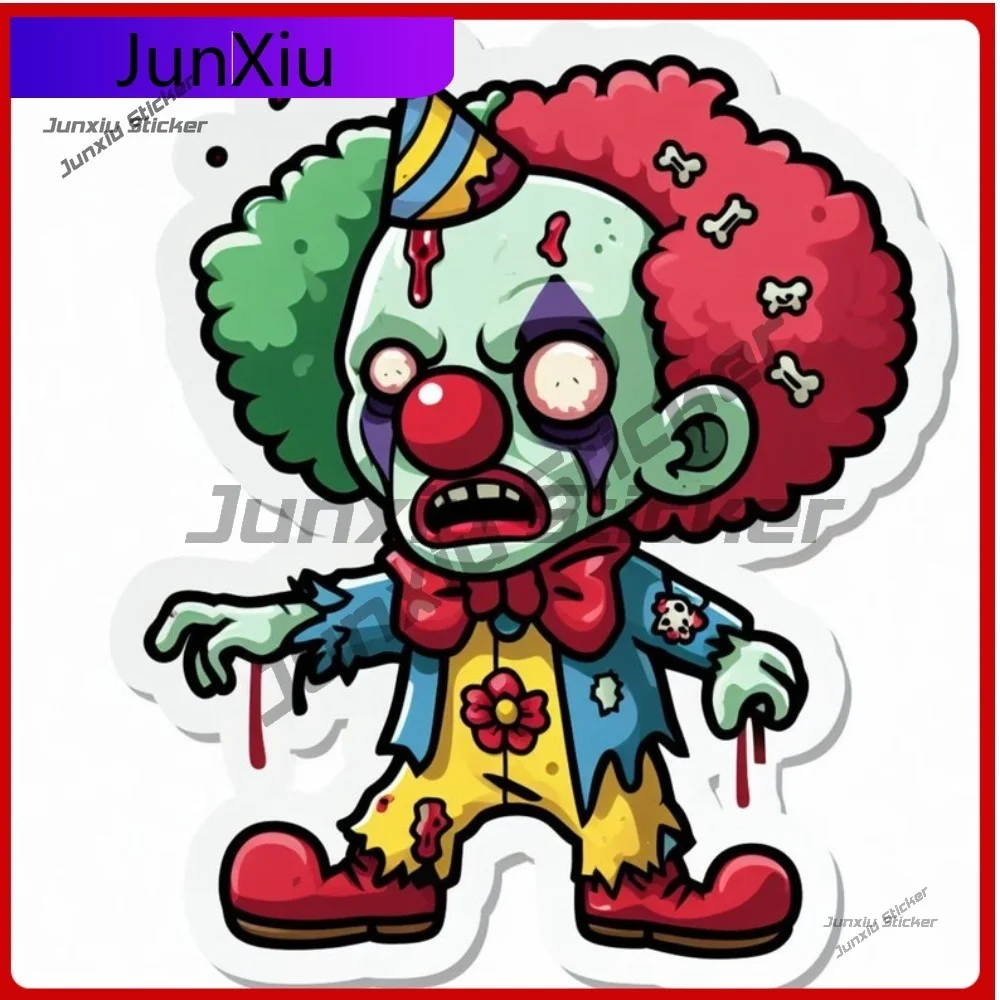 

Водонепроницаемая виниловая наклейка с изображением крутого зомби-клоуна, устойчивая к УФ-излучению, для автомобиля, грузовика, окна, бампера, солнцезащитная, для использования на улице