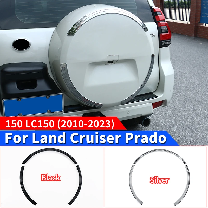 

For Toyota Land Cruiser Prado 150 2010-2023 2022 Spare Tire Chrome Decorative Strip LC150 FJ150 Exterior upgraded Accessories