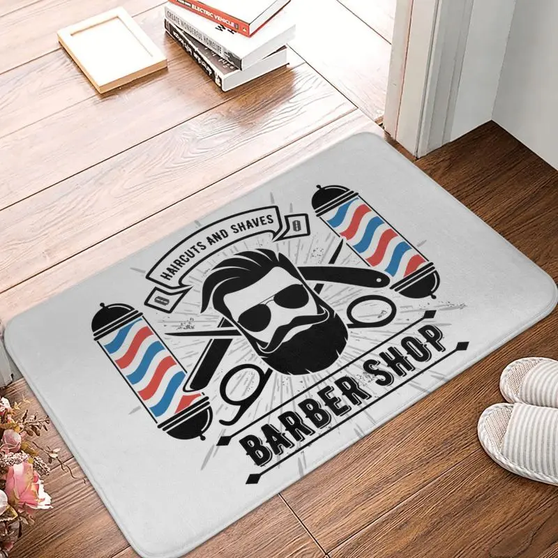 Custom Hairdresser Barber Shop Floor Door Bathroom Kitchen Mats Anti-Slip Indoor Doormat Garage Entrance Carpet Rug