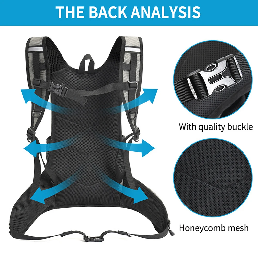 عبوة ترطيب خفيفة الوزن مع مثانة مائية، حقيبة ظهر رياضية للمياه للمهرجانات والمشي لمسافات طويلة والجري وركوب الدراجات والمزيد، 1 لتر، 2 لتر #4
