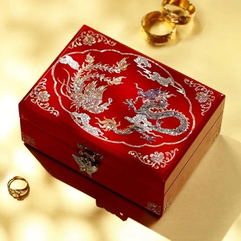 Wooden Jewelry Storage Box Luxury Ring Organizer Boxes Multifunctional Bracelet Packaging Case Gift Jewelry Collection Cases