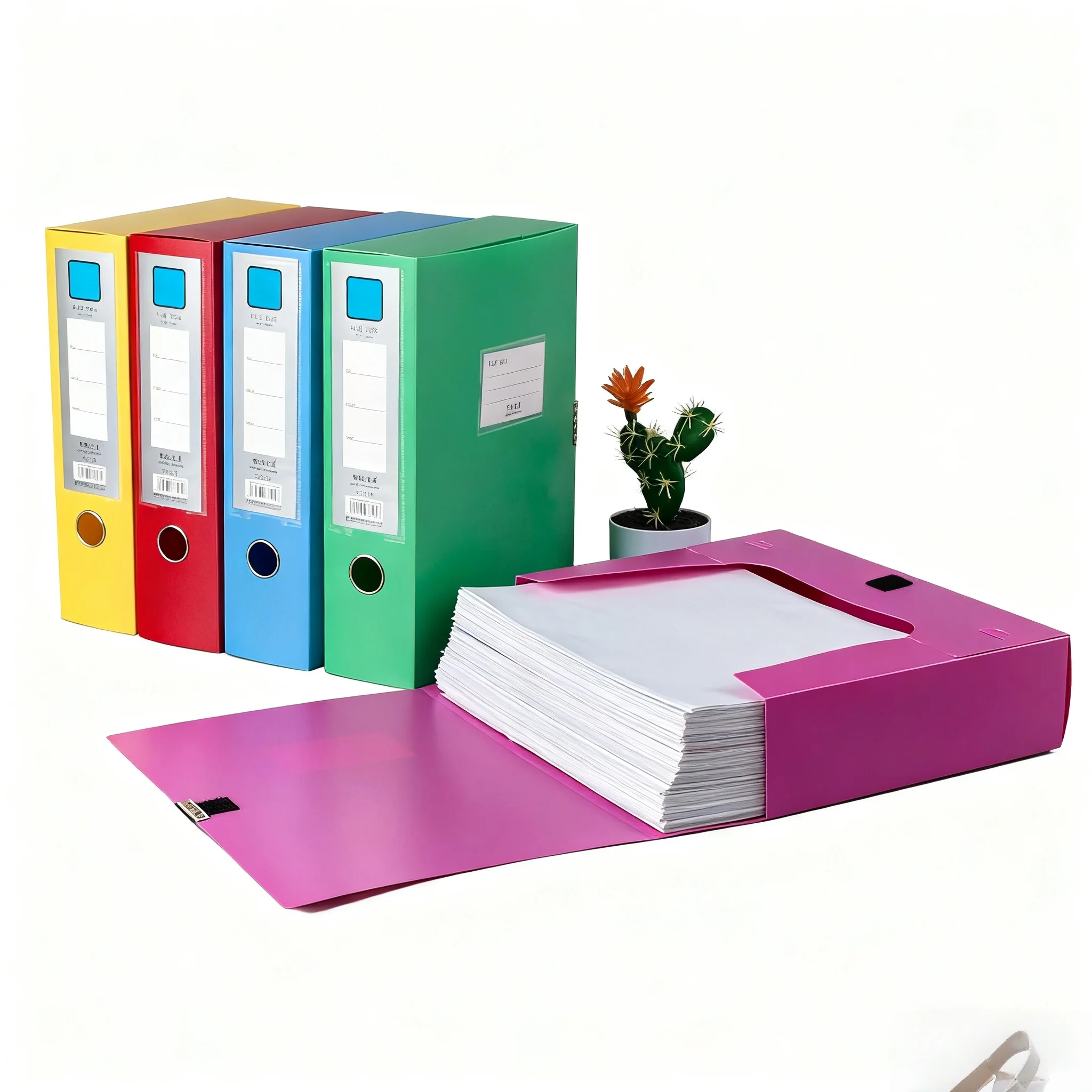 10-Pack Thickened A4 File Boxes, Plastic Document Storage Boxes for Receipts and Office Documents, Durable