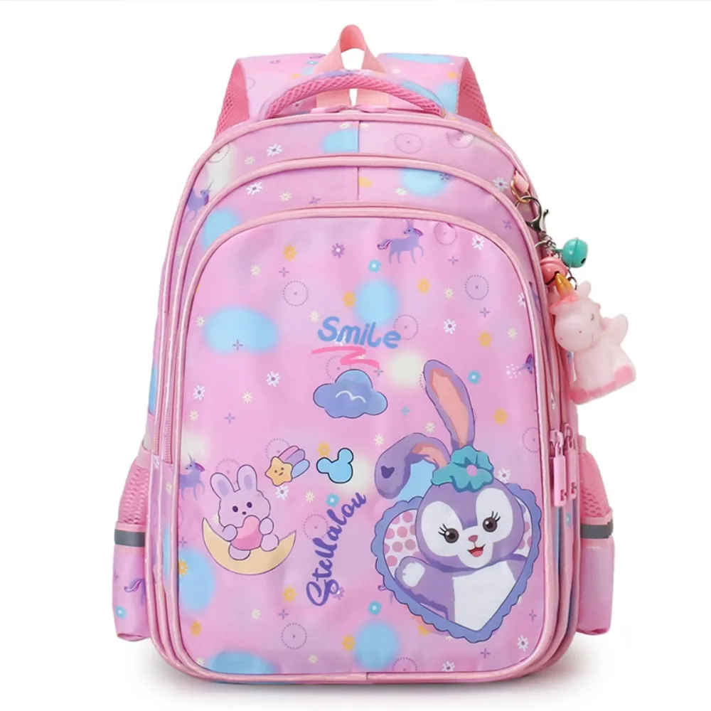 

Disney Backpack for Children Grades 1-3 StellaLou LinaBell Cartoon Cute Fashion Durable Comfortable Reflective Stripe Backpack