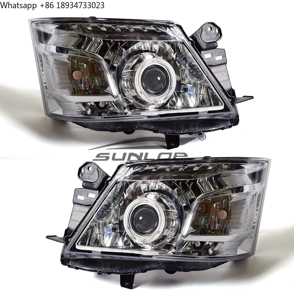 Sunlop Auto Parts Urvan E26 NV350 2013up faro LED con ojo de Ángel faro modificado NS3001 Van luces Led para coche RHD