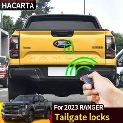 For the 2023 Ranger, the tailgate lock is modified and the tailgate box is electronically controlled key anti-theft lock