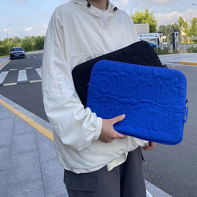 Embroidery Pattern Cute Shockproof Laptop Sleeve Case Bag 11 13 14 Inch For Macbook Ipad For Laptop And Tablet Pouch