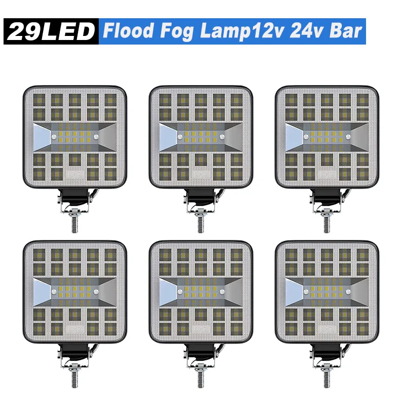 Luz de Trabajo LED para Auto con 29 LED 3030 SMD 12V, Barra LED para 4x4, ATV, Camioneta, Techo de Auto, Uso Todoterreno, Lámpara de Conducción, Accesorios para Auto