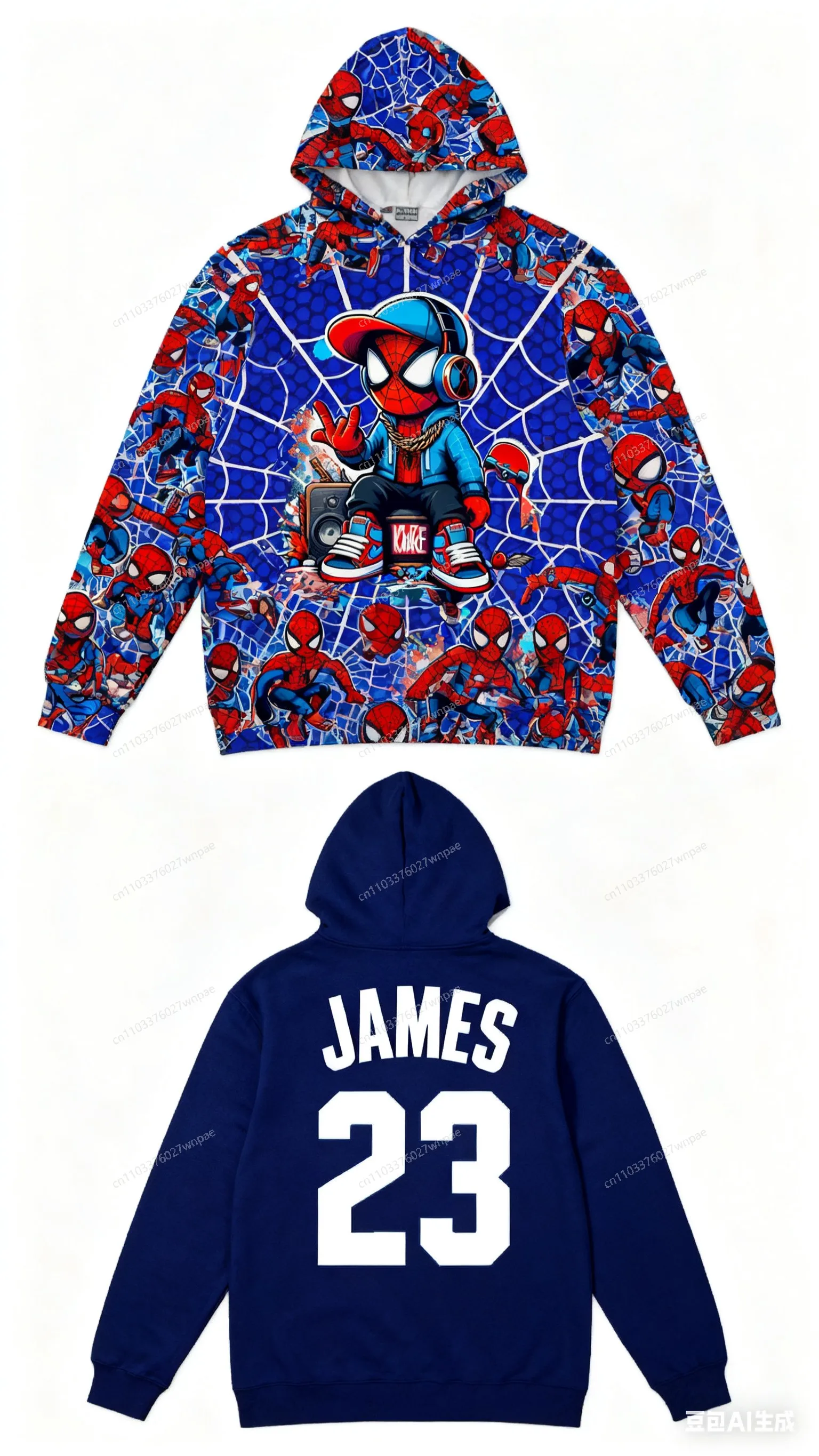 سترة جيرسي بغطاء للرأس بطباعة ثلاثية الأبعاد من AI-Creative Marvel: أنيقة ومريحة رياضية كاجوال كلاسيكية، ضرب عالمي على البطل، جاهز للجنسين للبالغين والأطفال #4