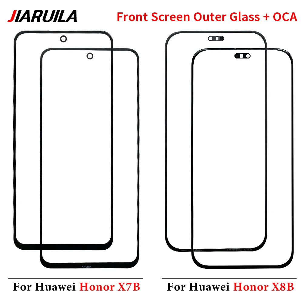 

10 шт. для Huawei Honor X6B X7 X7A X7B X8A X8B X9A X9B X9 X8 4G 5G X6A Plus стеклянная линза переднего экрана OCA Сменный инструмент для ремонта