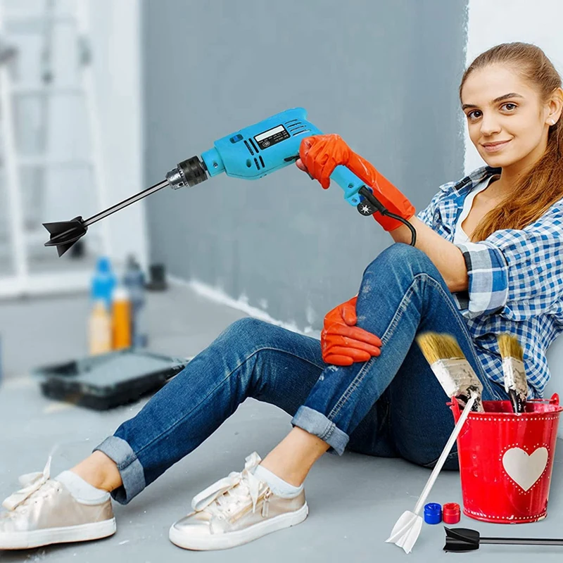 AOAO-16 قطعة من مرفق خلاط الإيبوكسي للحفر والطلاء القابل لإعادة الاستخدام ومجداف خلاط الراتنج لخلط راتنجات الايبوكسي والطلاء والطلاء السيراميكي #4