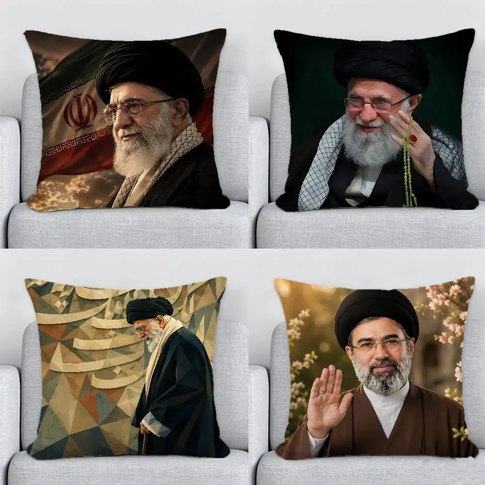 For RIP Ali K-Khamenei Iran Pillow Case Square Bedroom Sofa Leisure Comfort Cushion Car Home Decoration