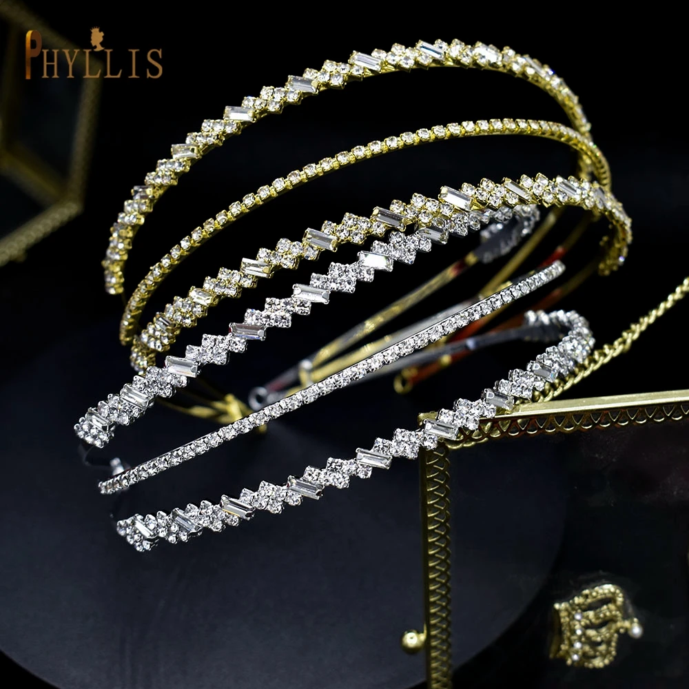 

A390 New Baroque Sparkly Full Crystal Women Headbands Full Rhinestone Hairbands For Bride Wedding Party Headpiece Girl Headhoops