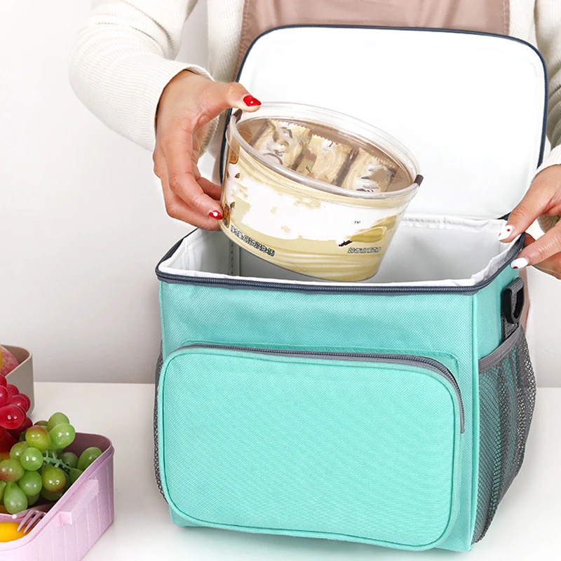 Borsa termica termica grande capacità Bento Box isolamento Picnic portatile campeggio conservazione degli alimenti portabevande con tracolla