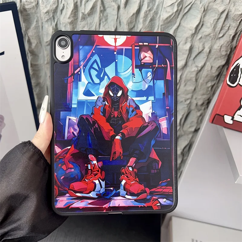 حافظة حماية للكمبيوتر اللوحي الناعم من كارتون سبايدر مان لجهاز آيباد 9 8 7th Generation Air 4 5 6 10.9 Mini 6 Pro 9.7 11 A16 13 بوصة #3