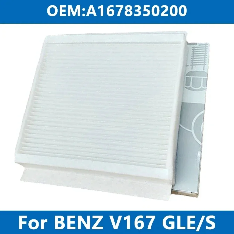 

External Car Cabin Filter Air Conditioner A1678350200 For Mercedes Benz V/C/X167 GLE300d EQ 350de 400 450 580 53 63 Coupe GLS